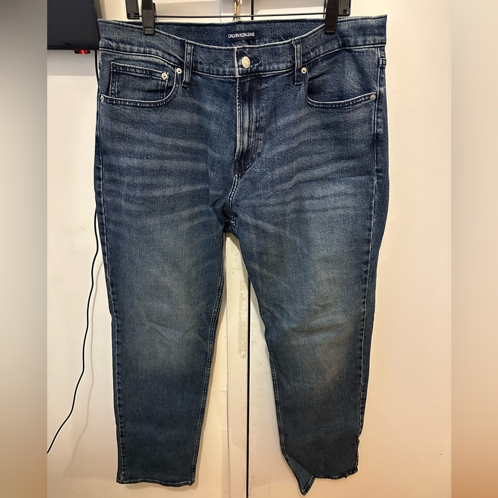 Mens Calvin Klein Jeans 36W 32L Straight Fit Cotton